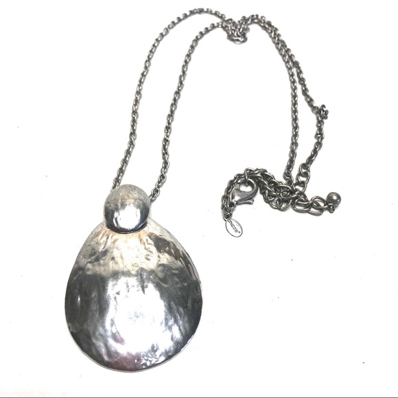 Chico's Jewelry - Chico’s Hammered Silver Statement Necklace